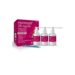 NORMOPIL 20 mg/ml 3 FRASCOS SOLUCION CUTANEA 90 ml