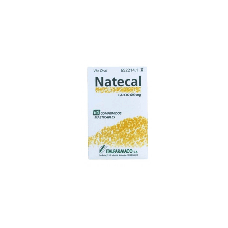 Natecal Calcio 600 Mg 60 Comprimidos Masticables