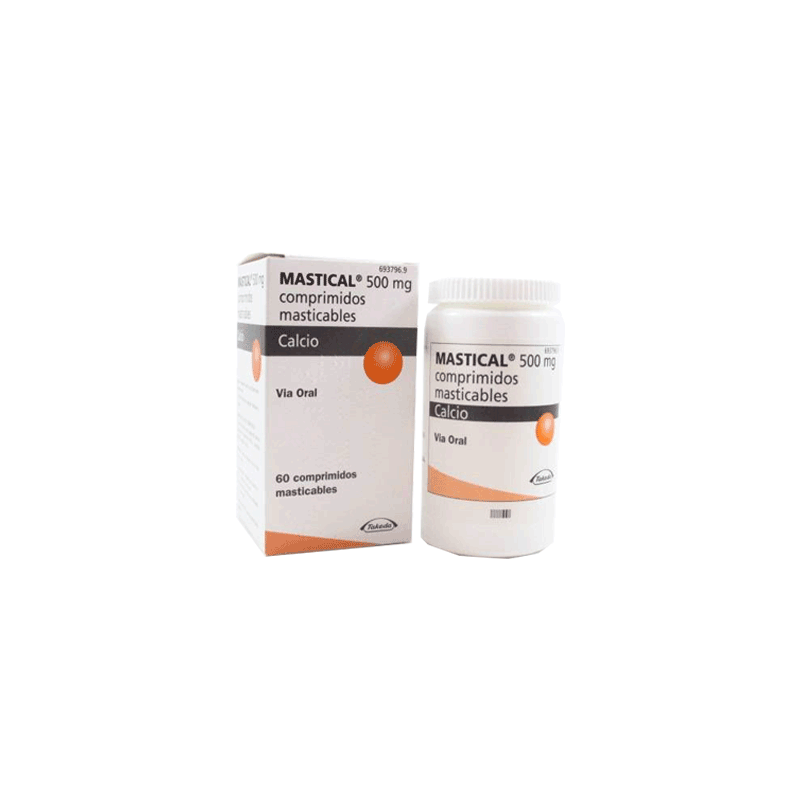 MASTICAL 1250 mg Calcio 60 comprimidos masticables