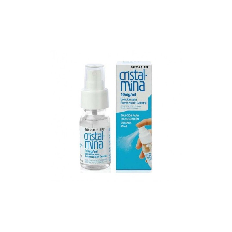 CRISTALMINA 10 mg/ml SOLUCION PARA PULVERIZACION CUTANEA 1 FRASCO 25 ml