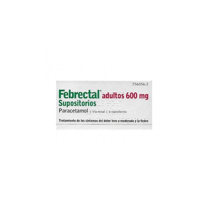 FEBRECTAL ADULTOS 600 mg 6 SUPOSITORIOS