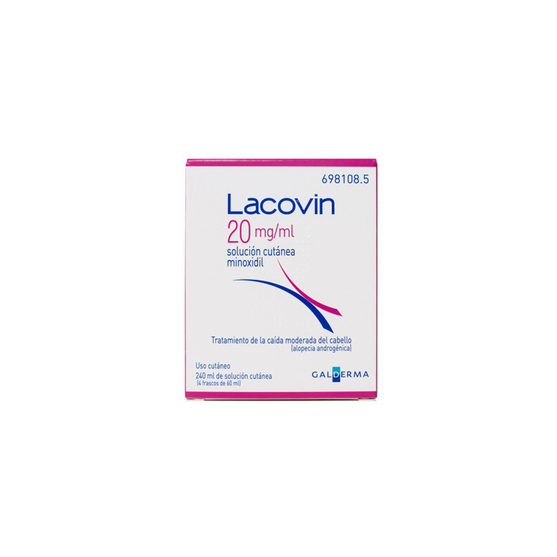 LACOVIN 20 mg/ml SOLUCION CUTANEA 4 FRASCOS 60 ml