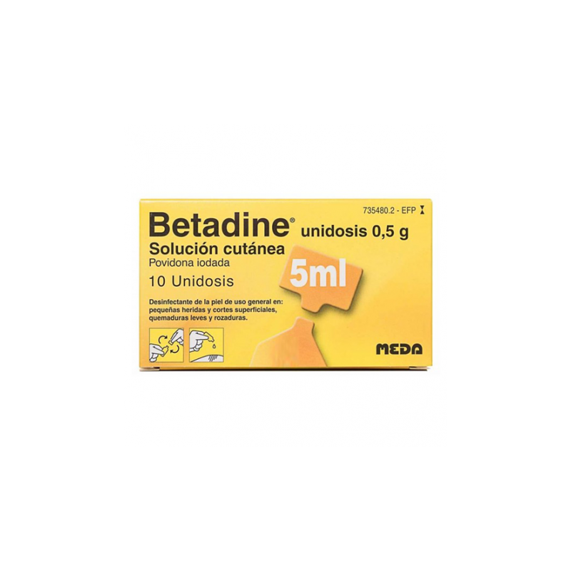BETADINE UNIDOSIS 100 mg/ml SOLUCION CUTANEA 10 UNIDOSIS 5 ml