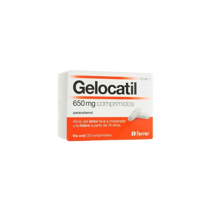 GELOCATIL 650 mg 20 COMPRIMIDOS