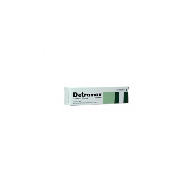 DETRAMAX 2,5 mg/g + 15 mg/g POMADA 1 TUBO 30 g