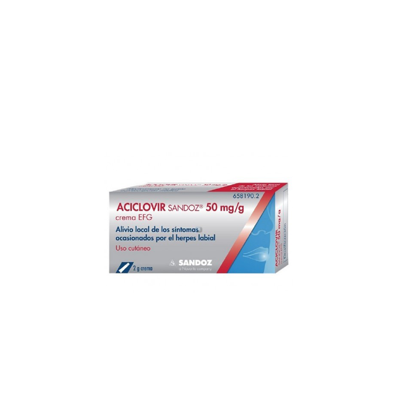 ACICLOVIR SANDOZ EFG 50 mg/g CREMA 1 TUBO 2 g