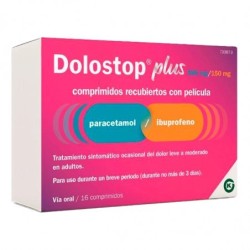 DOLOSTOP PLUS 500 mg/150 mg 16 COMPRIMIDOS RECUBIERTOS