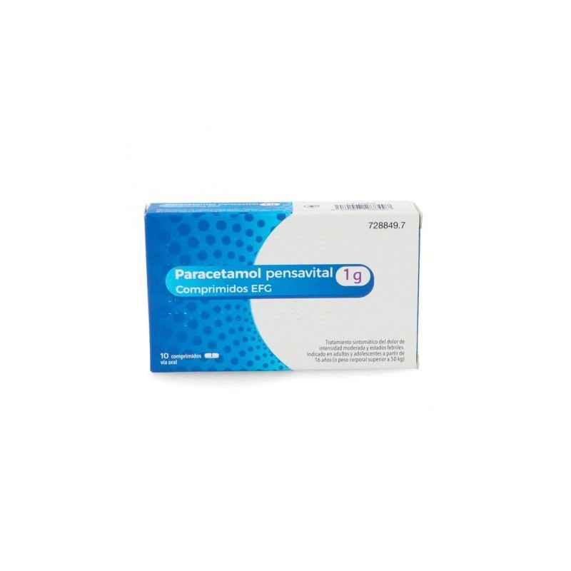 PARACETAMOL PENSAVITAL EFG 1 g 10 COMPRIMIDOS
