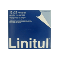 LINITUL CICATRIZANTE 20 APOSITOS IMPREGNADOS 15 x 25 cm