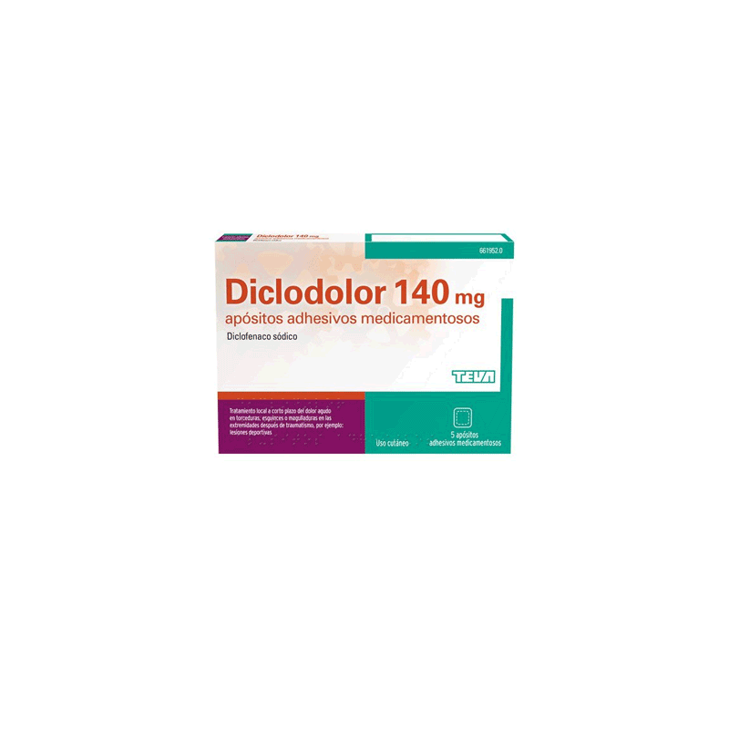 DICLODOLOR 140 mg 5 APOSITOS ADHESIVOS MEDICAMENTOSOS