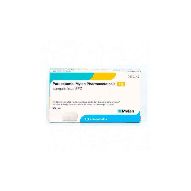 PARACETAMOL MYLAN PHARMACEUTICALS 1 g 10 COMPRIMIDOS