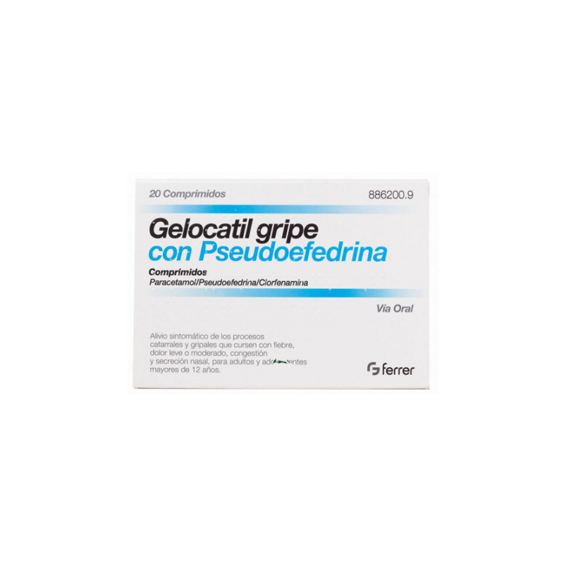 GELOCATIL GRIPE CON PSEUDOEFEDRINA 20 COMPRIMIDOS