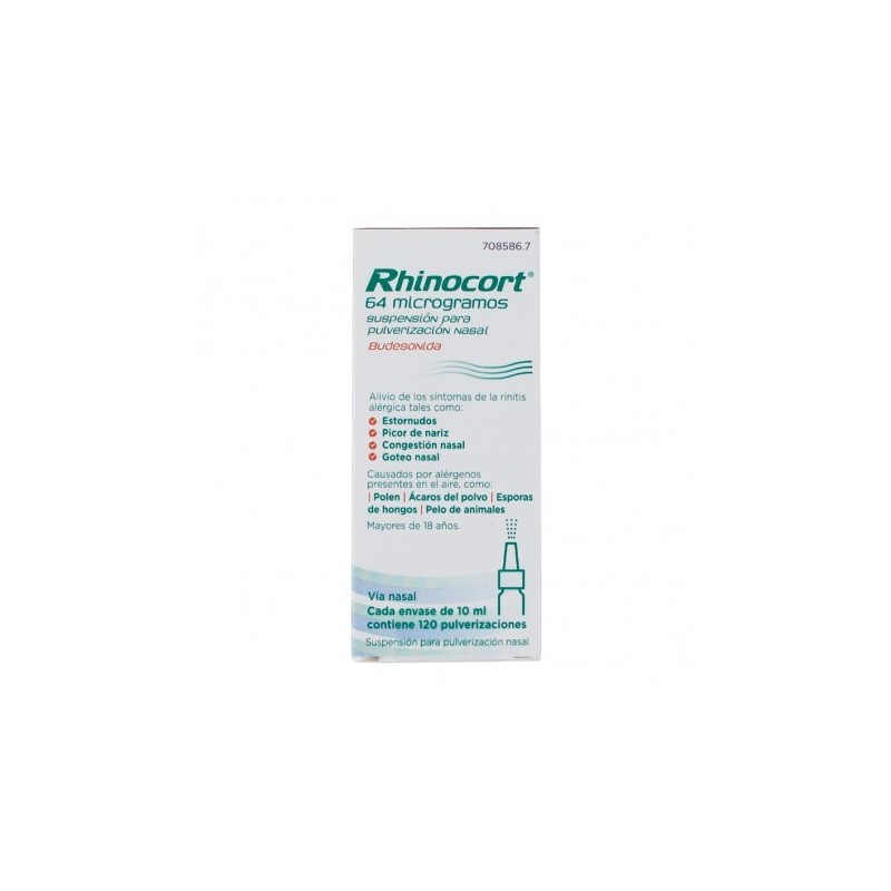 RHINOCORT 64 microgramos/PULVERIZACION SUSPENSION PARA PULVERIZACION NASAL 1 ENVASE 120 DOSIS