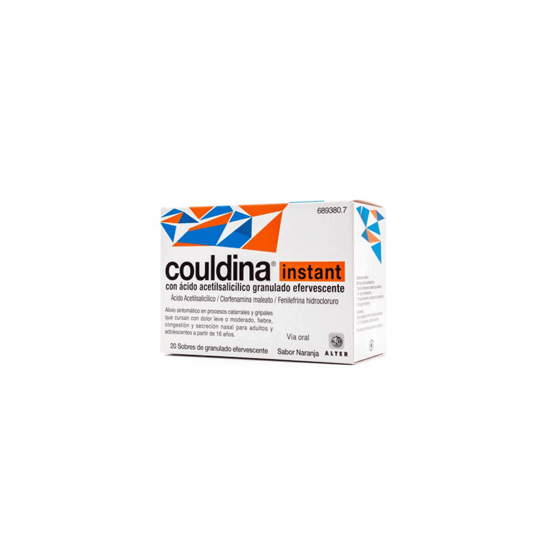 COULDINA INSTANT CON ACIDO ACETILSALICILICO 20 SOBRES GRANULADO EFERVESCENTE