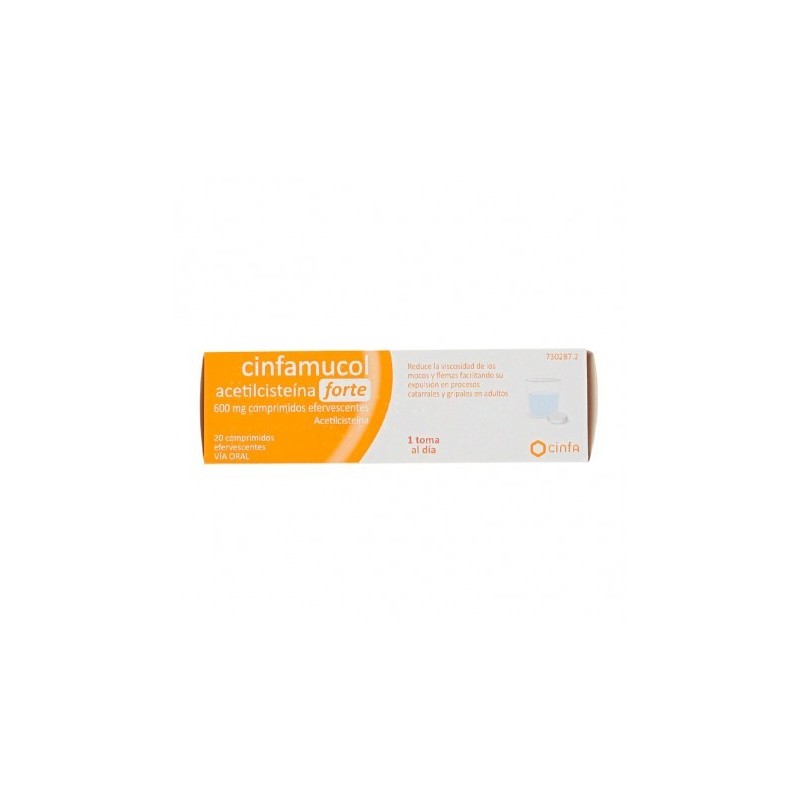 CINFAMUCOL ACETILCISTEINA FORTE 600 mg 20 COMPRIMIDOS EFERVESCENTES