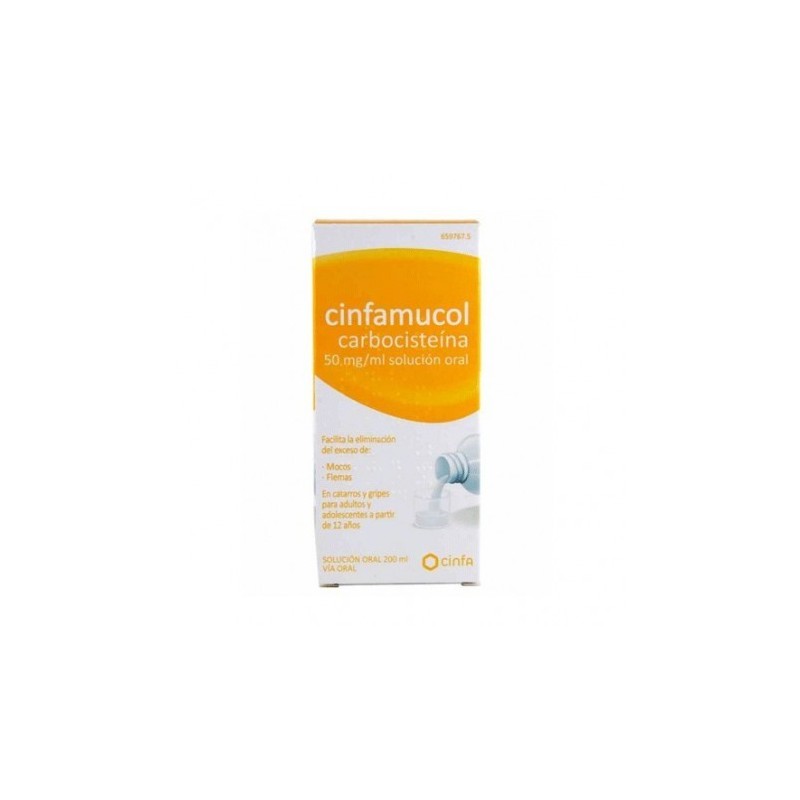 CINFAMUCOL CARBOCISTEINA 50 mg/ml SOLUCION ORAL 1 FRASCO 200 ml