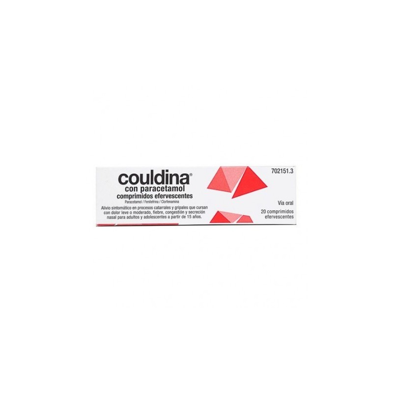 COULDINA CON PARACETAMOL 650 mg/4 mg/10 mg 20 COMPRIMIDOS EFERVESCENTES