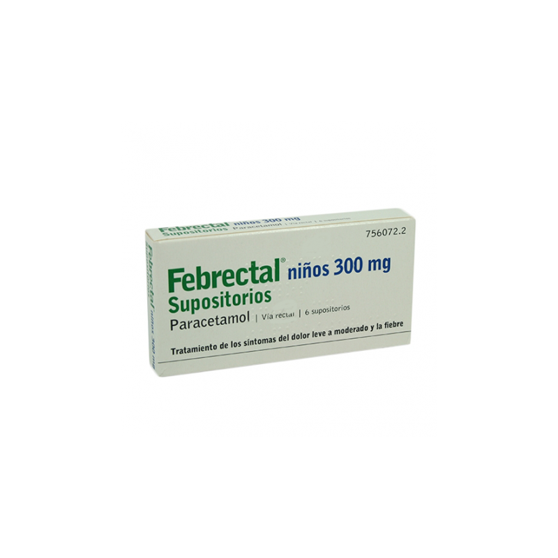 FEBRECTAL NIÑOS 300 mg 6 SUPOSITORIOS
