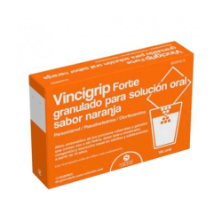VINCIGRIP FORTE 10 SOBRES GRANULADO PARA SOLUCION ORAL (SABOR NARANJA)