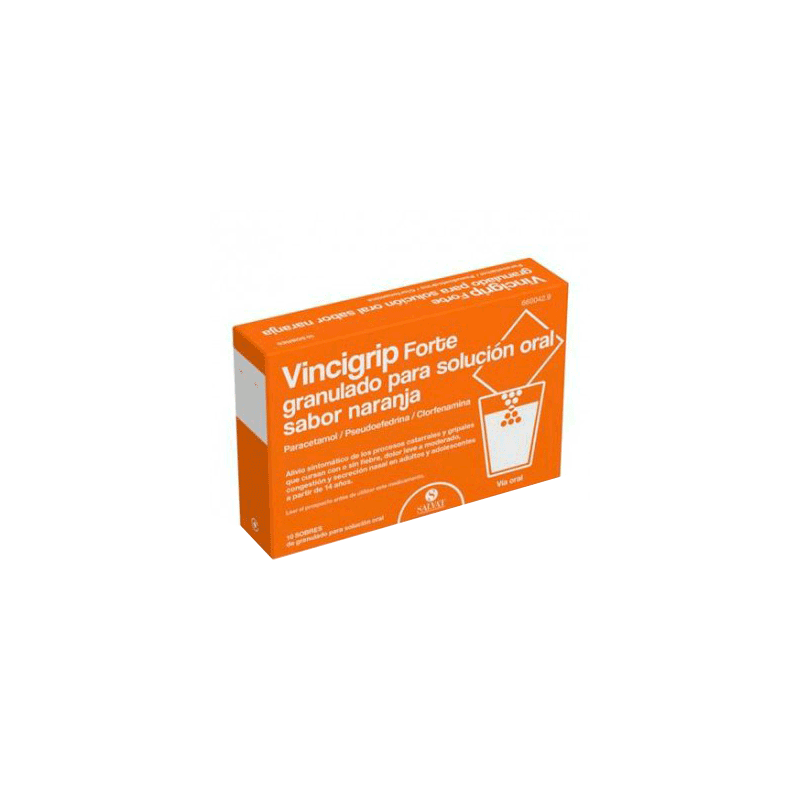 VINCIGRIP FORTE 10 SOBRES GRANULADO PARA SOLUCION ORAL (SABOR NARANJA)