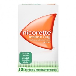 NICORETTE FRESHFRUIT 2 mg 105 CHICLES MEDICAMENTOSOS
