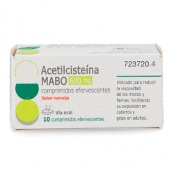 ACETILCISTEINA MABO 600 mg 10 COMPRIMIDOS EFERVESCENTES (SABOR NARANJA)