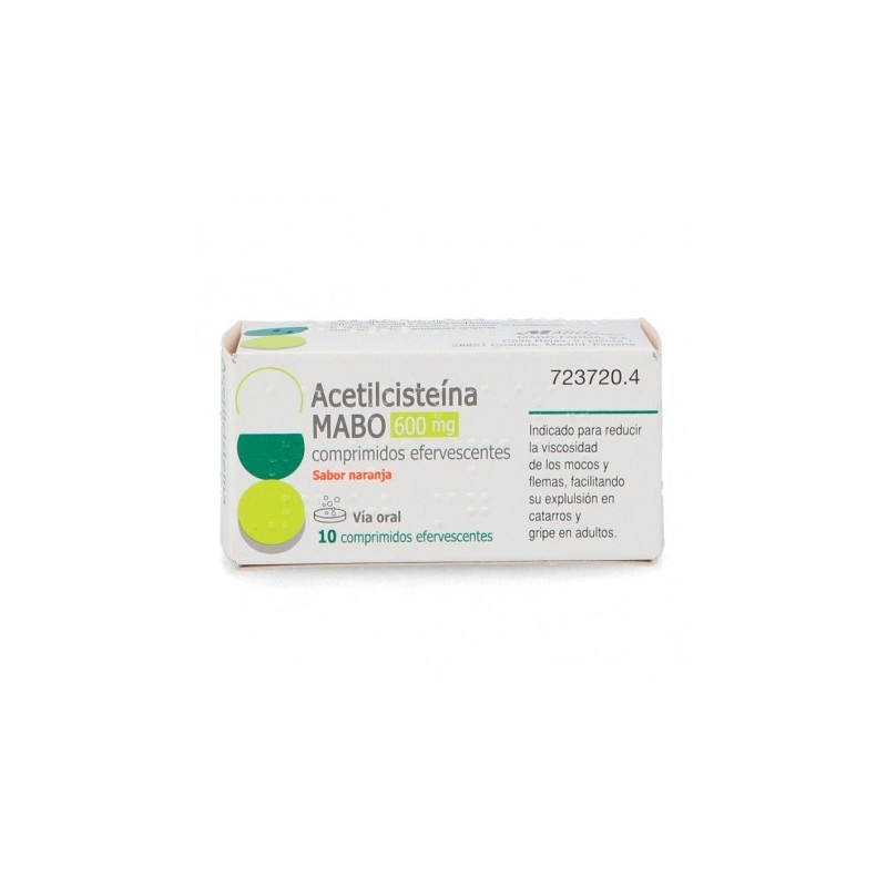 ACETILCISTEINA MABO 600 mg 10 COMPRIMIDOS EFERVESCENTES (SABOR NARANJA)