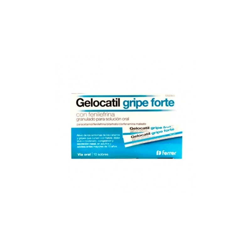 GELOCATIL GRIPE FORTE CON FENILEFRINA 10 SOBRES GRANULADO PARA SOLUCION ORAL