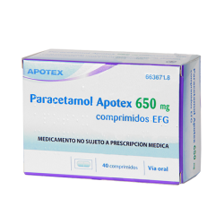 PARACETAMOL AUROVITAS SPAIN EFG 650 mg 20 COMPRIMIDOS