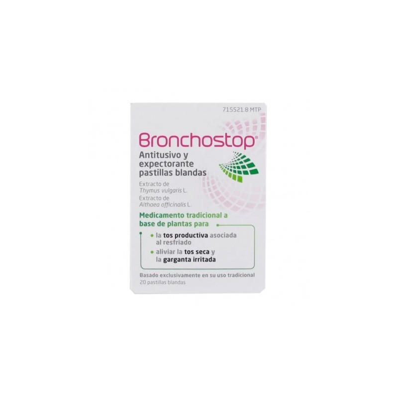BRONCHOSTOP ANTITUSIVO Y EXPECTORANTE 20 PASTILLAS BLANDAS