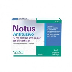 NOTUS ANTITUSIVO 10 mg 24 PASTILLAS PARA CHUPAR (SABOR MIEL Y LIMON)