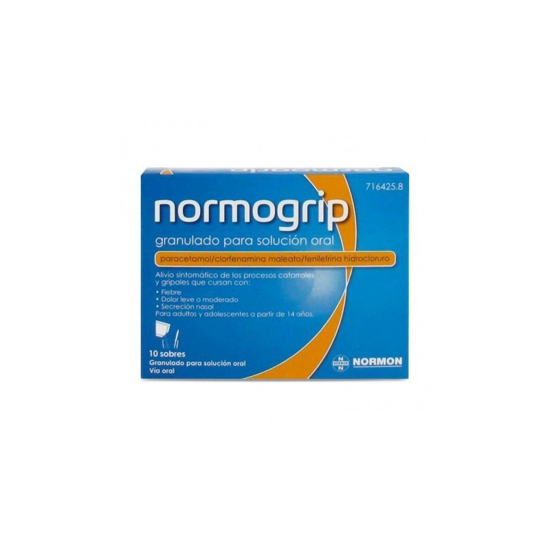 NORMOGRIP 10 SOBRES GRANULADO PARA SOLUCION ORAL