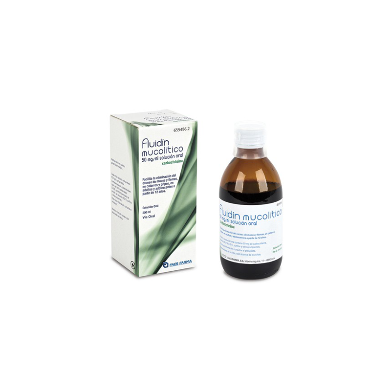 FLUIDIN MUCOLITICO 50 mg/ml SOLUCION ORAL 1 FRASCO 200 ml