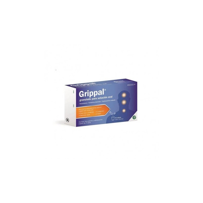 GRIPPAL CON FENILEFRINA 10 SOBRES GRANULADO PARA SOLUCION ORAL