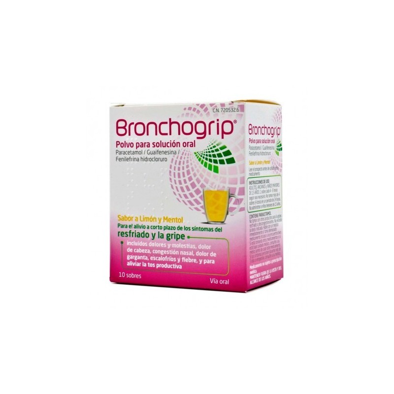 BRONCHOGRIP 10 SOBRES POLVO PARA SOLUCION ORAL