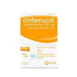 CINFAMUCOL ACETILCISTEINA 200 mg 20 SOBRES POLVO PARA SOLUCION ORAL