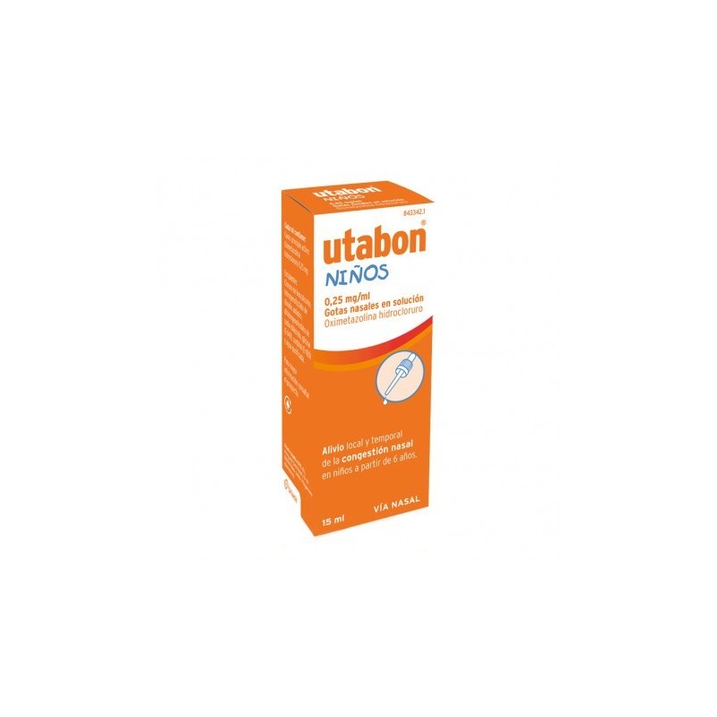 UTABON NIÑOS 0,25 mg/ml GOTAS NASALES EN SOLUCION 1 FRASCO 15 ml