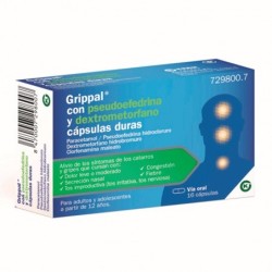 GRIPPAL CON PSEUDOEFREDRINA Y DEXTROMETORFANO 16 CAPSULAS