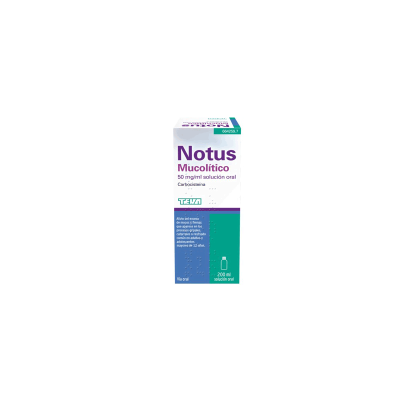 NOTUS MUCOLITICO 50 mg/ml SOLUCION ORAL 1 FRASCO 200 ml