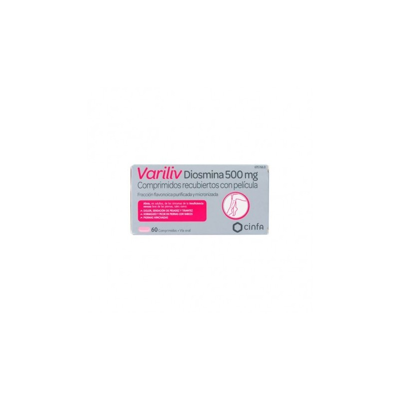 VARILIV DIOSMINA 500 mg 60 COMPRIMIDOS RECUBIERTOS