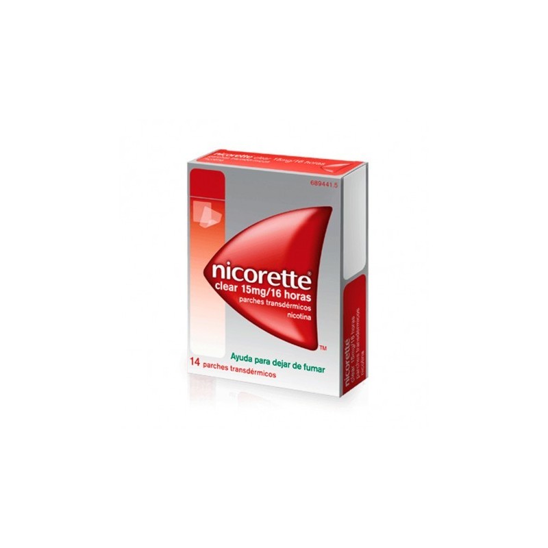 NICORETTE CLEAR 15 mg/16 h 14 PARCHES TRANSDERMICOS