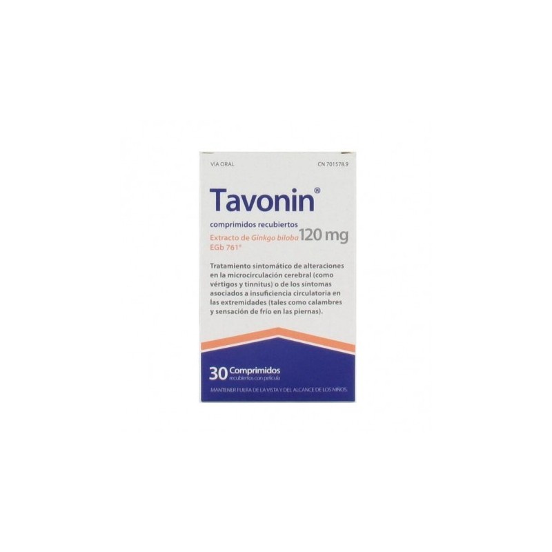 TAVONIN 120 mg 30 COMPRIMIDOS RECUBIERTOS