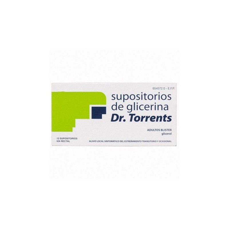 SUPOSITORIOS DE GLICERINA DR. TORRENTS ADULTOS 3,27 g 12 SUPOSITORIOS (BLISTER)