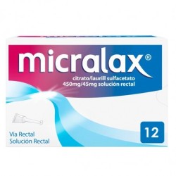 MICRALAX CITRATO/LAURIL SULFOACETATO 450 mg/ml + 45 mg/ml SOLUCION RECTAL 12 ENEMAS 5 ml