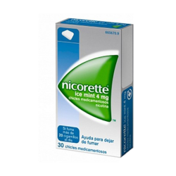 NICORETTE ICE MINT 4 mg 30 CHICLES MEDICAMENTOSOS