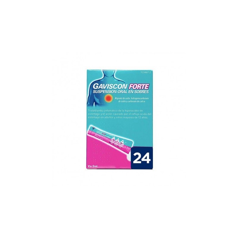 GAVISCON FORTE 24 SOBRES SUSPENSION ORAL 10 ml